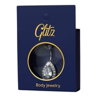 جليتز حلق بطن - فضي بالكريستال الموند