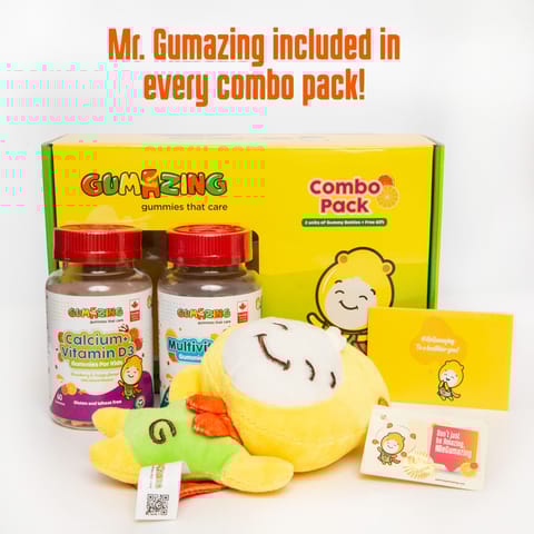 Gumazing 2 Combo Calcium-D3 + Multivit
