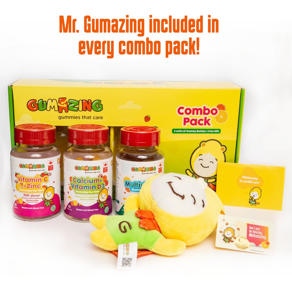 Gumazing 3 Combo Cal-D3+Vit C-Zinc+Multi