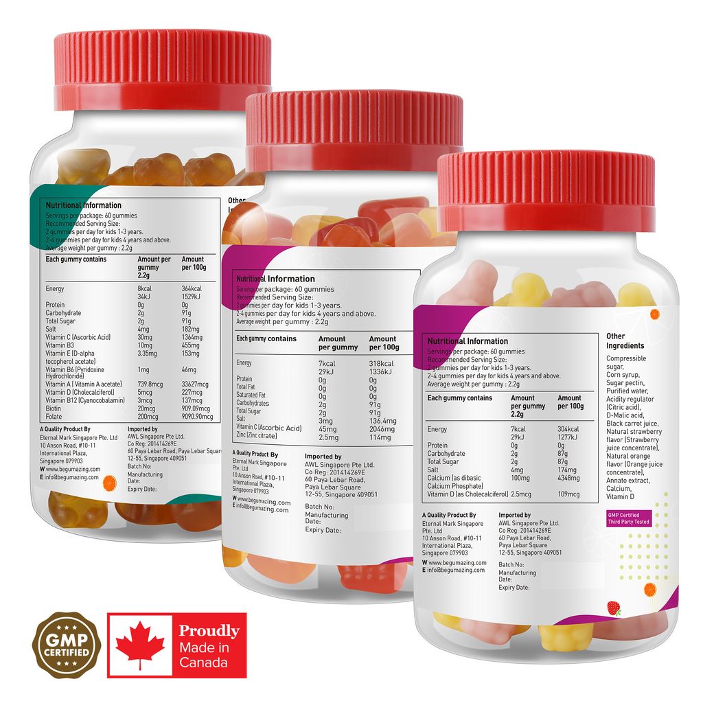 Gumazing 3 Combo Vit C-Zinc+Multi+Omega3