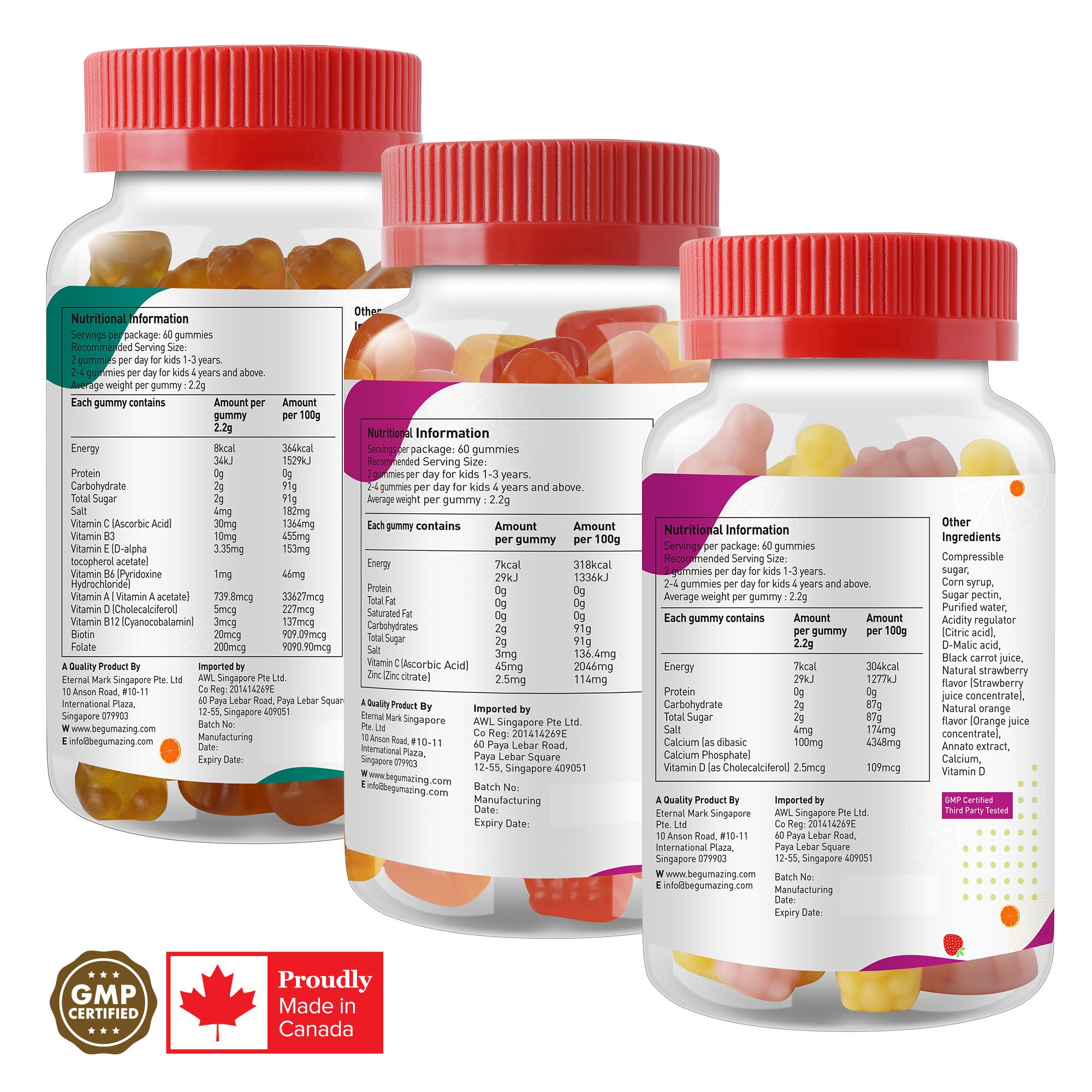 Gumazing 3 Combo Vit C-Zinc+Multi+Omega3