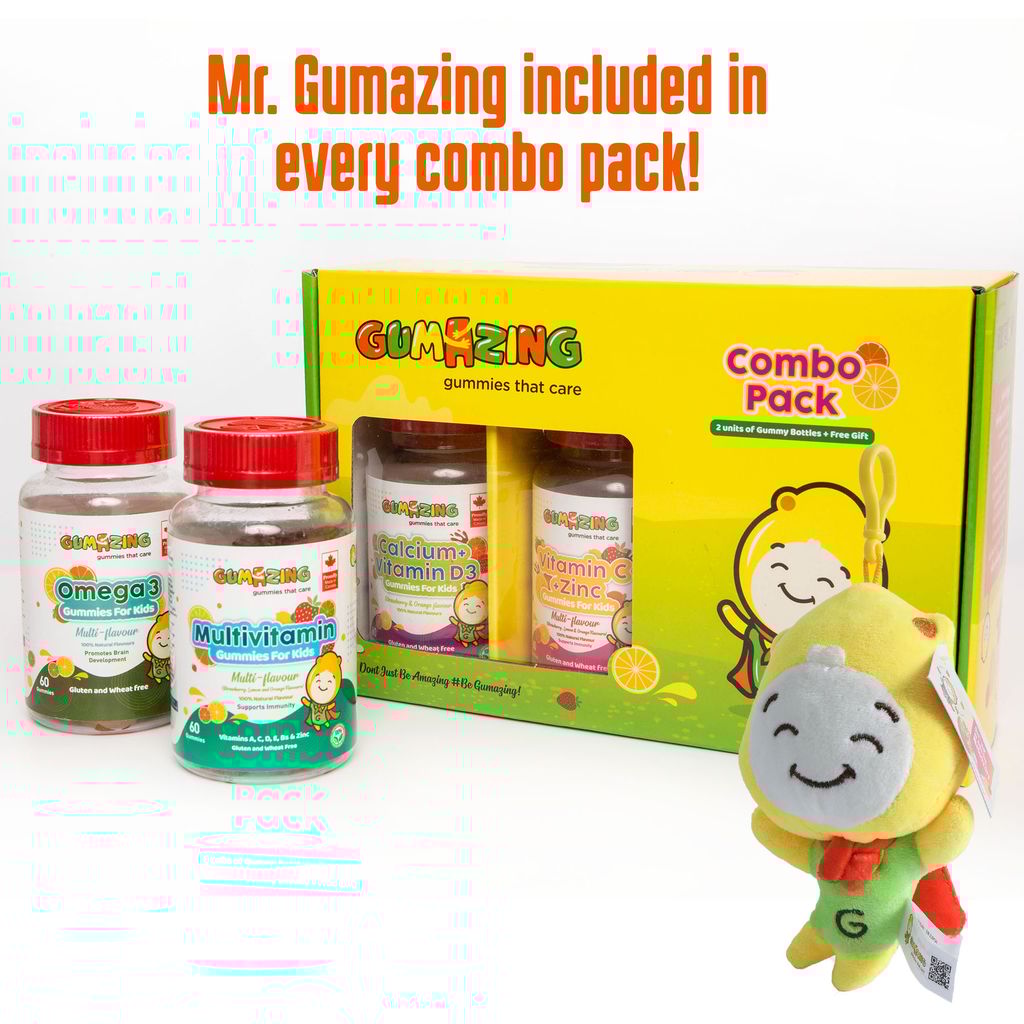 Gumazing 4 Combo Cal+C-Zinc+Multi+Omega3