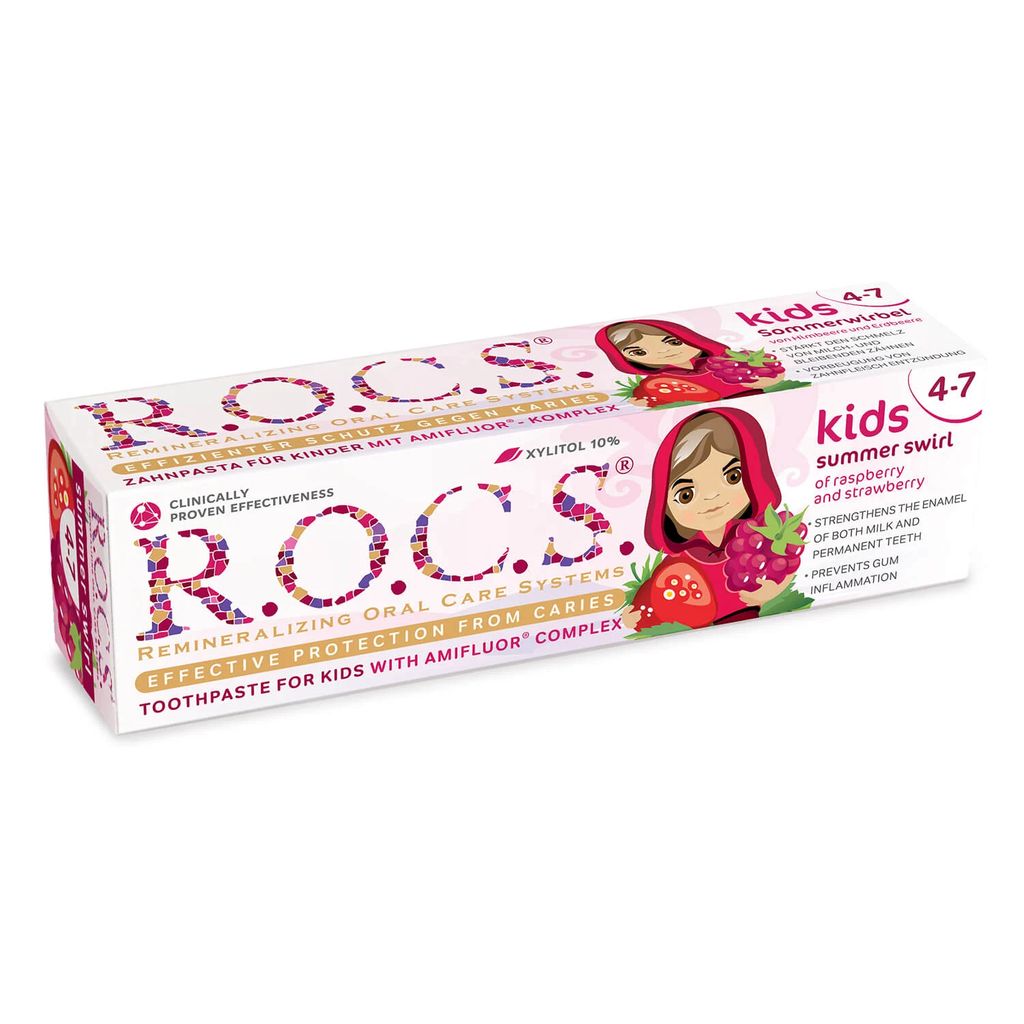 R.O.C.S. KIDS SUMMER SWIRL (RASP & STRAW) 35ML