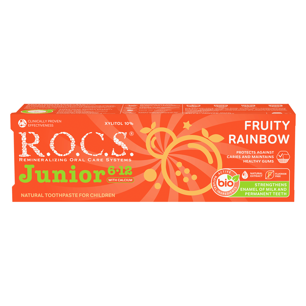 R.O.C.S Toothpaste Junior Fruity Rainbow For Children 6-12 Years