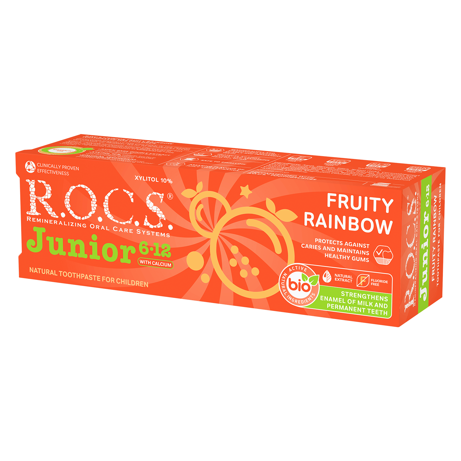 R.O.C.S Toothpaste Junior Fruity Rainbow For Children 6-12 Years