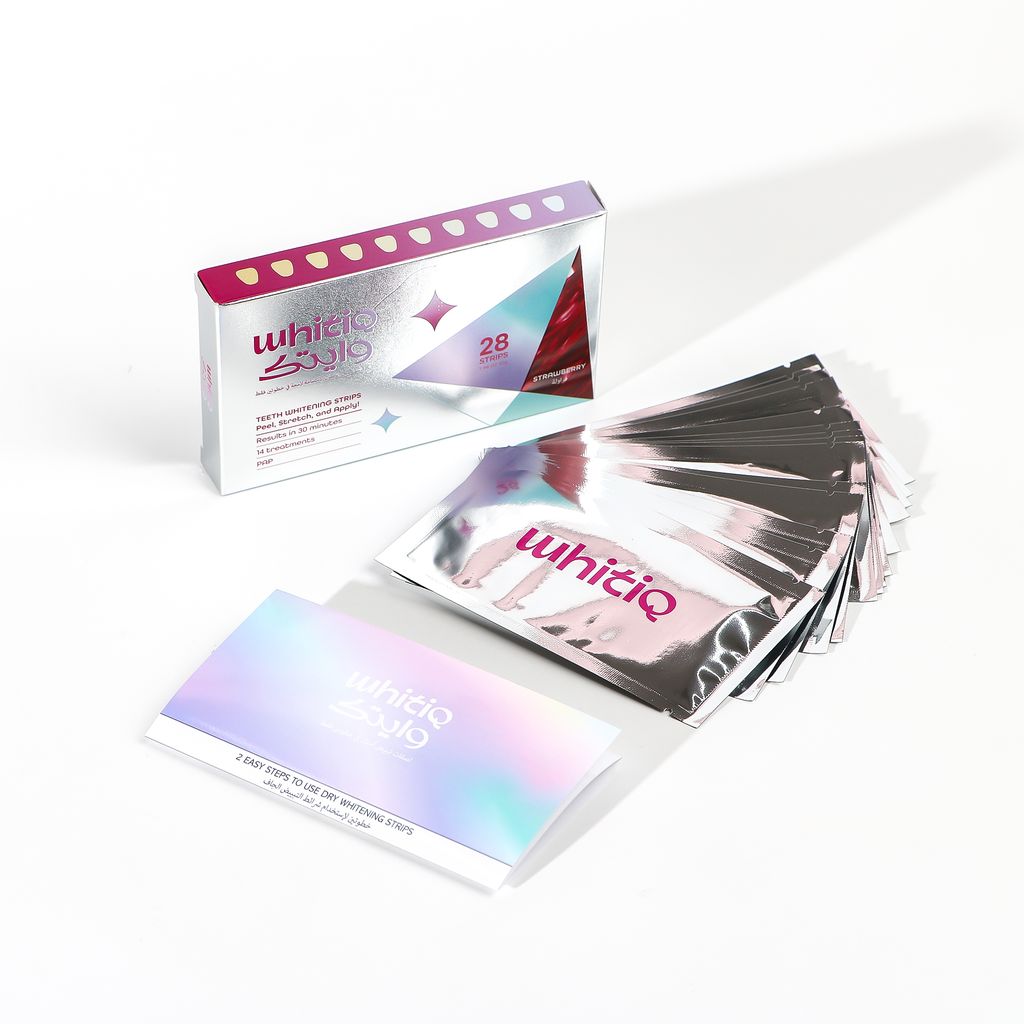 شرائط تبييض الأسنان الجافة PAP - فراولة