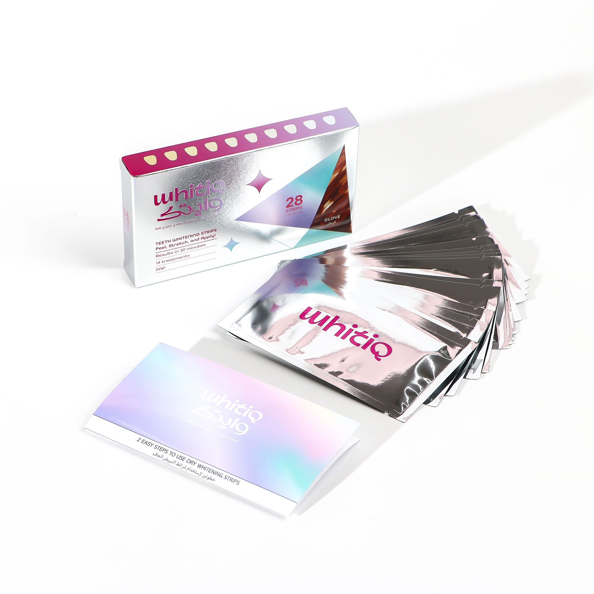 شرائط تبييض الأسنان الجافة PAP - قرنفل