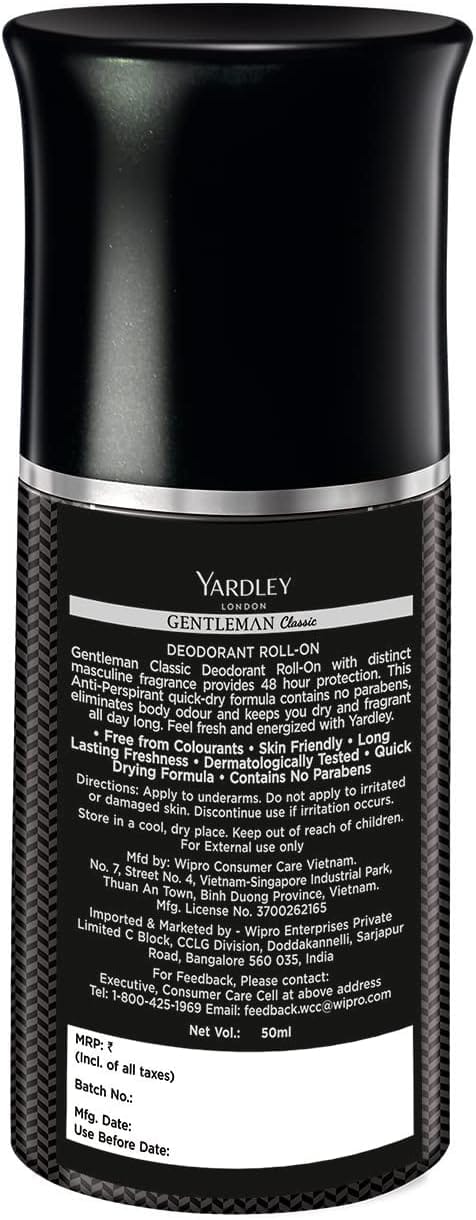 YARDLEY  ROLL ON   CLASSIC 50 ml