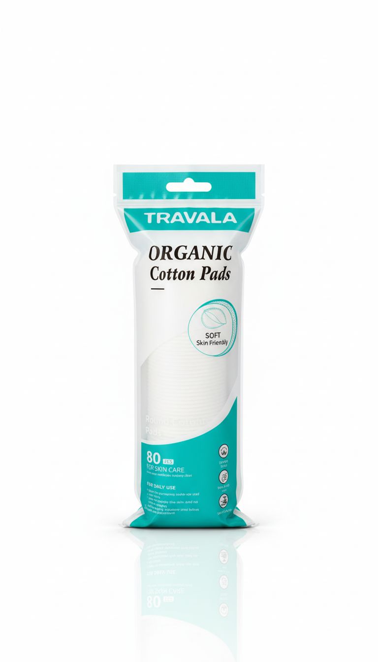 Travala Organic Round Cotton Pads 80 Pcs